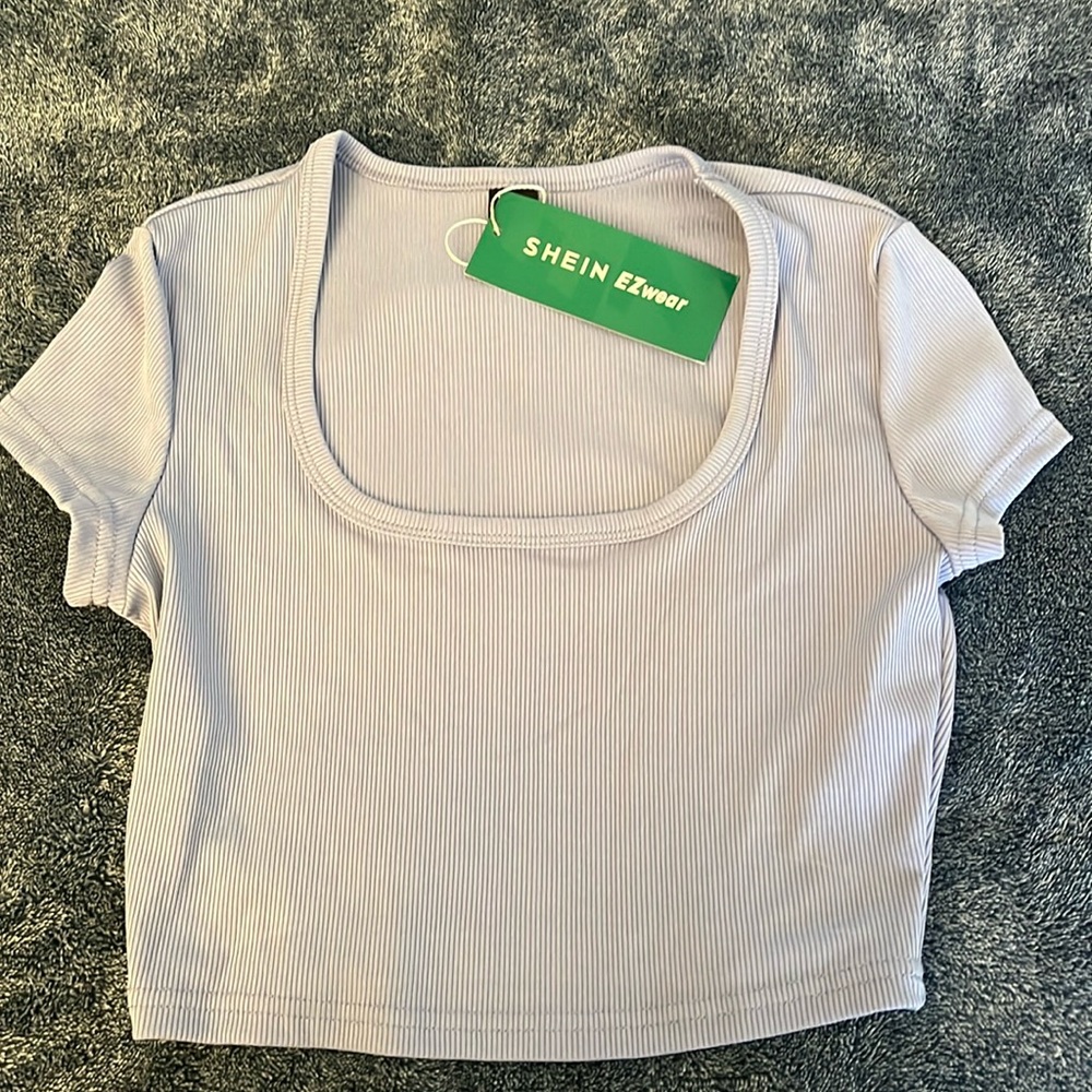SHEIN Crop Top- Periwinkle Color; XS